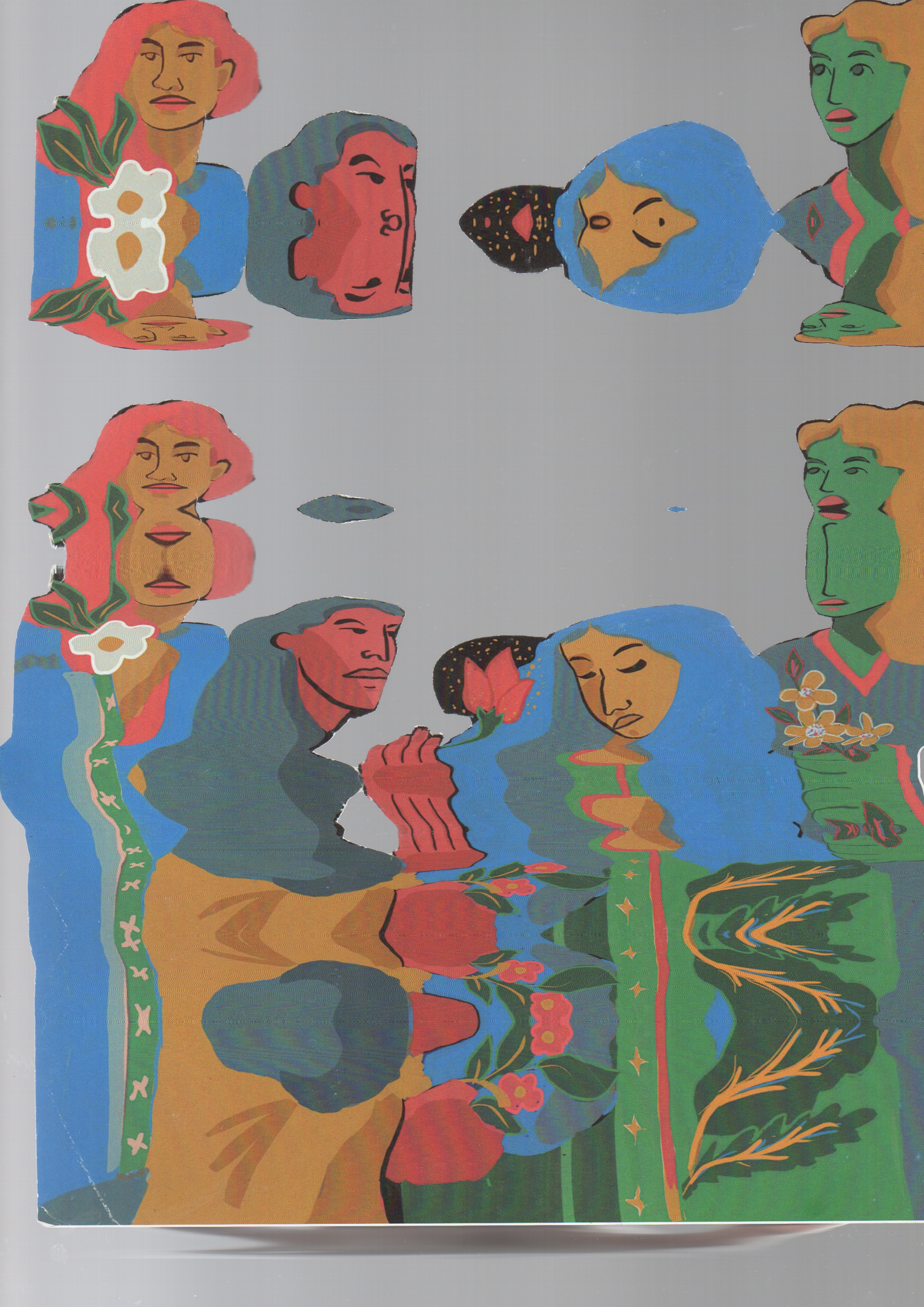 mujeres,dibujo, analogico, escaner, movimiento